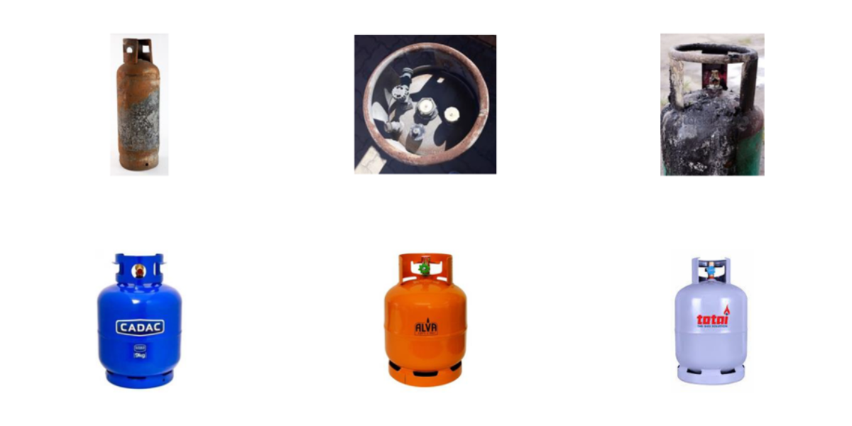 Gas bottles we don't accept