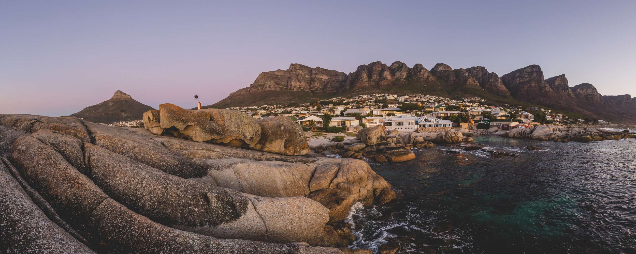 Camps Bay with the 12 Apostles mountain range in the background